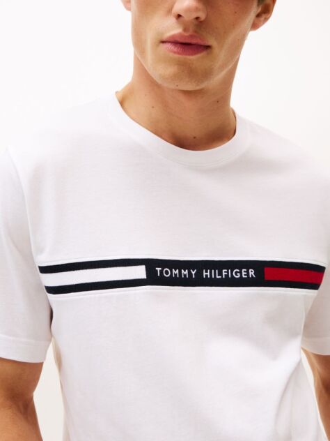 Άσπρο T-Shirt Με Λογότυπο Και Κανονική Λαιμόκοψη  Άνδρες