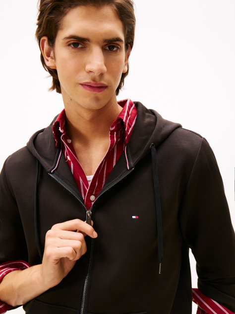 Μαύρο Essential Hoodie Με Φερμουάρ  Άνδρες