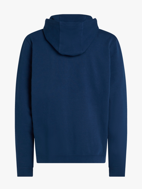 Blue Embroidery Drawstring Hoody  Men