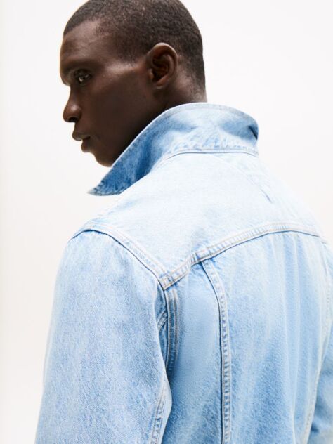 Blue Faded Denim Trucker Jacket  Men