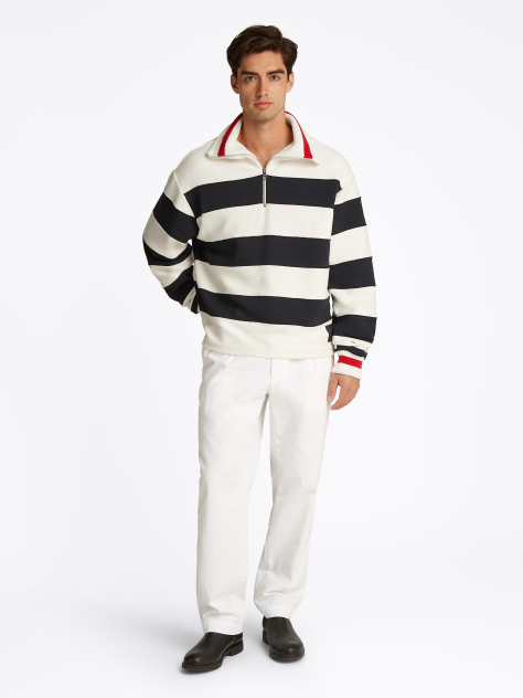 Multi Hoody Με Φερμουάρ Και Ρίγα Breton Σε Boxy Γραμμή  Άνδρες