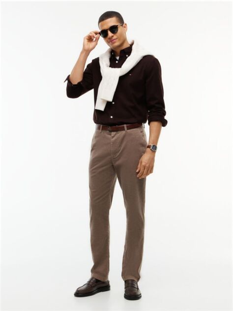 Brown TH Flex Regular Fit Flannel Shirt  Men