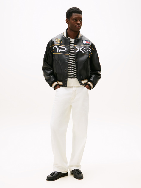 White The APXGP Collection Relaxed Straight Leg Jeans  Men