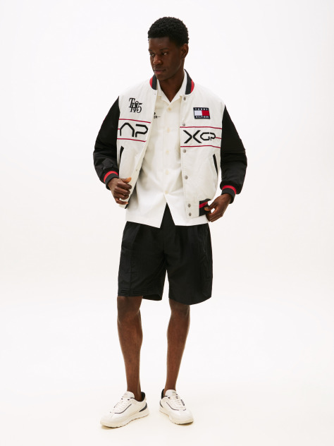 Black The APXGP Collection Tonal Embroidery Bermuda Shorts  Men