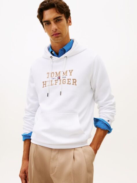 Άσπρο Hoody Με Graphic Λογότυπο  Άνδρες