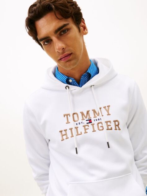 Άσπρο Hoody Με Graphic Λογότυπο  Άνδρες