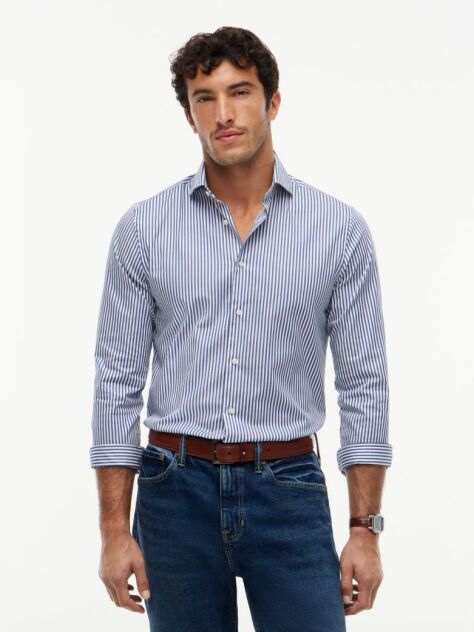 Multi Smart Casual Slim Fit Stripe Shirt  Men