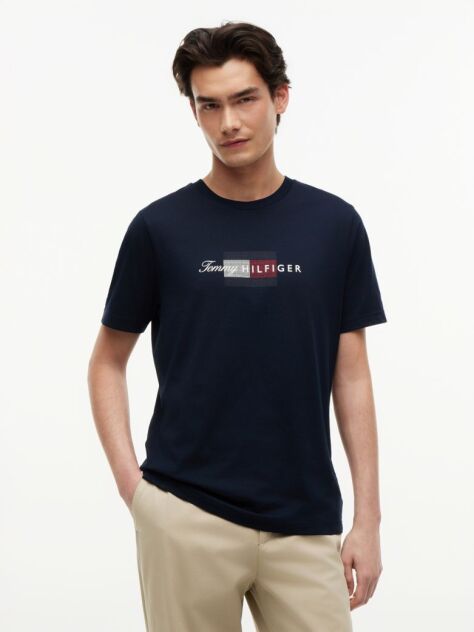 Μπλε T-shirt Με Σημαία  Άνδρες