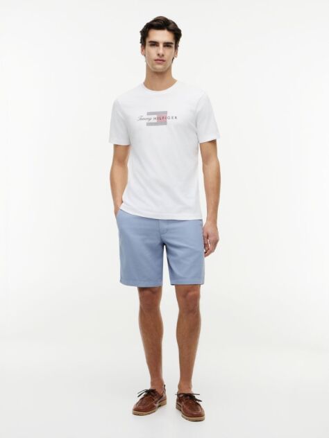 Άσπρο T-shirt Με Σημαία  Άνδρες