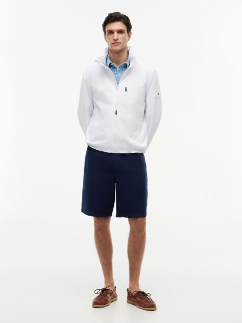 White Logo Collar Zip-Thru Jacket  Men