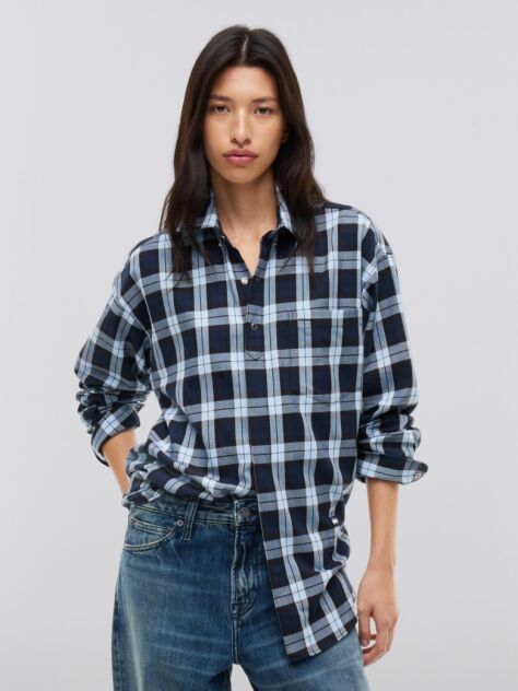 Μπλε Tommy Hilfiger x FRGMT Καρό Πουκάμισο Σε Κανονική Γραμμή  Άνδρες