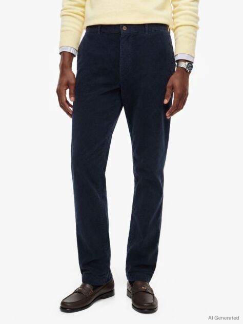 Μπλε Denton Κοτλέ Παντελόνι Chinos Σε Slim Ίσια Γραμμή  Άνδρες