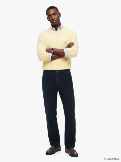Μπλε Denton Κοτλέ Παντελόνι Chinos Σε Slim Ίσια Γραμμή  Άνδρες