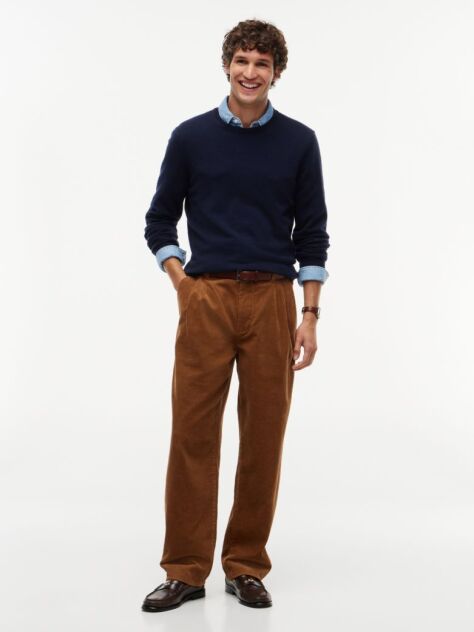 Brown River Relaxed Straight Corduroy Chinos  Men