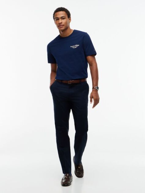 Blue Back Logo Crew Neck T-Shirt  Men