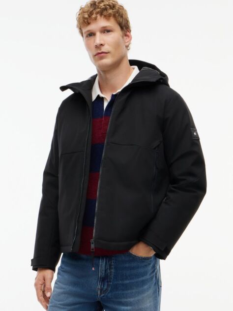 Black Performance Tech Water Repellent Padded Jacket  Men