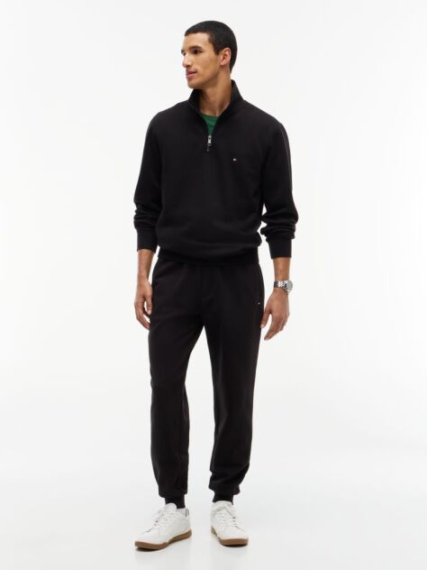 Black Intechno Knit Cuffed Joggers  Men