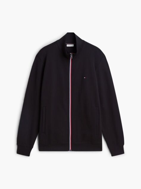 Black Global Stripe Terry Track Jacket  Men