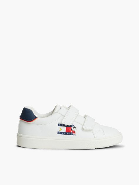White Peanuts® Velcro Sneakers  Kids Unisex