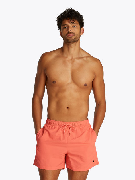Pink Essential Mid Length Swim Shorts  Men