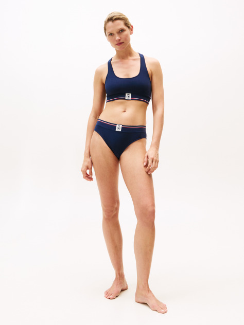 Blue TH Crest Ribbed Briefs  Women