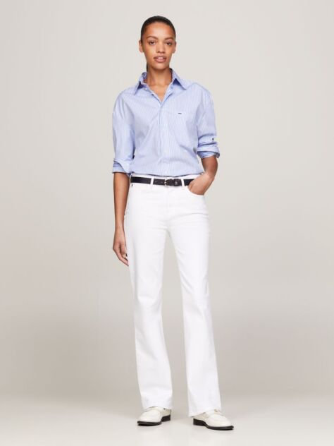 White Maddie Mid Rise Bootcut White Jeans  Women