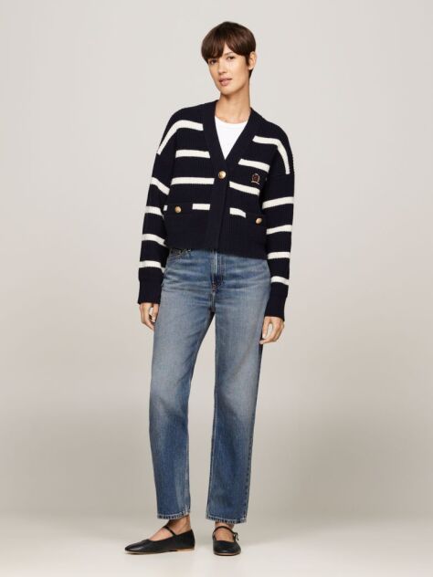 Blue High Rise Straight Ankle Jeans  Women