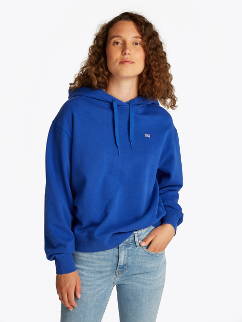 Μπλε Hoody Με Κεντητό Σημαιάκι Σε Αντίθεση  Γυναίκες