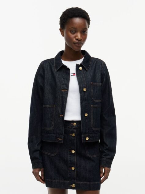 Μπλε Denim Τζάκετ Με Χρυσά Κουμπιά  Γυναίκες