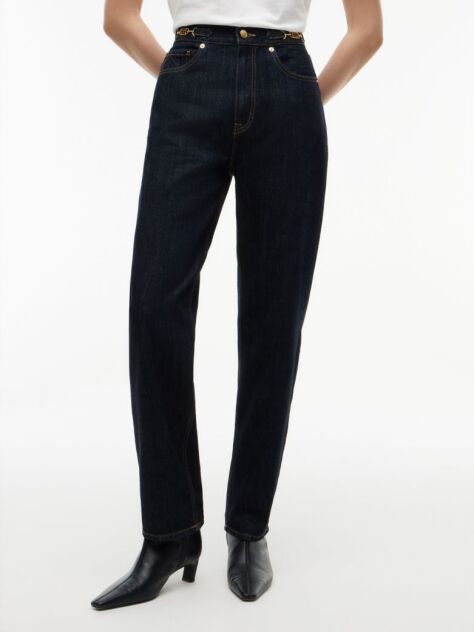 Blue Jackie High Rise Tapered Ankle Jeans  Women