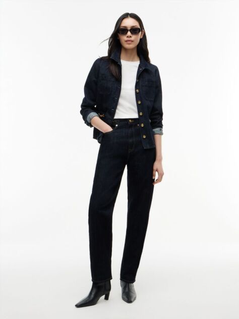 Blue Jackie High Rise Tapered Ankle Jeans  Women