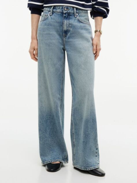 Blue Nola Low Rise Straight Faded Jeans  Women