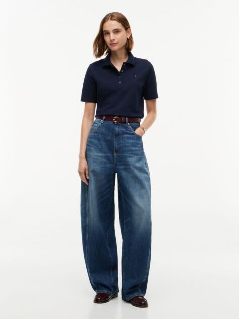 Blue High Rise Loose Balloon Jeans  Women