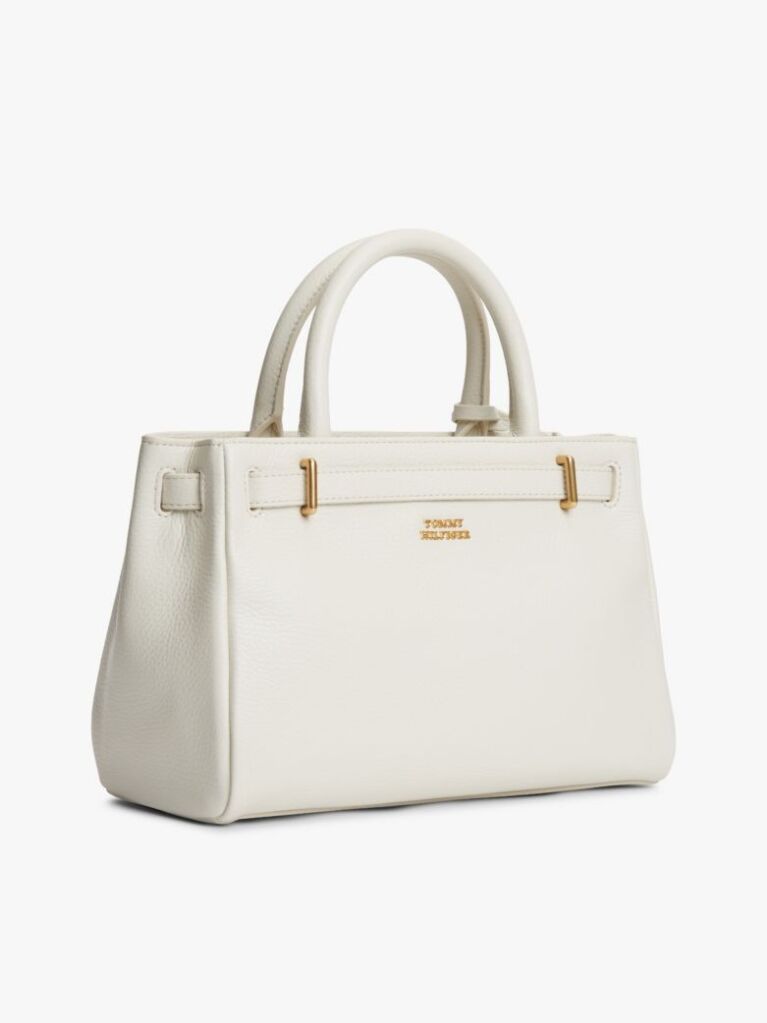 Beige The American Icon Leather Crossbody Mini Tote Bag  Women