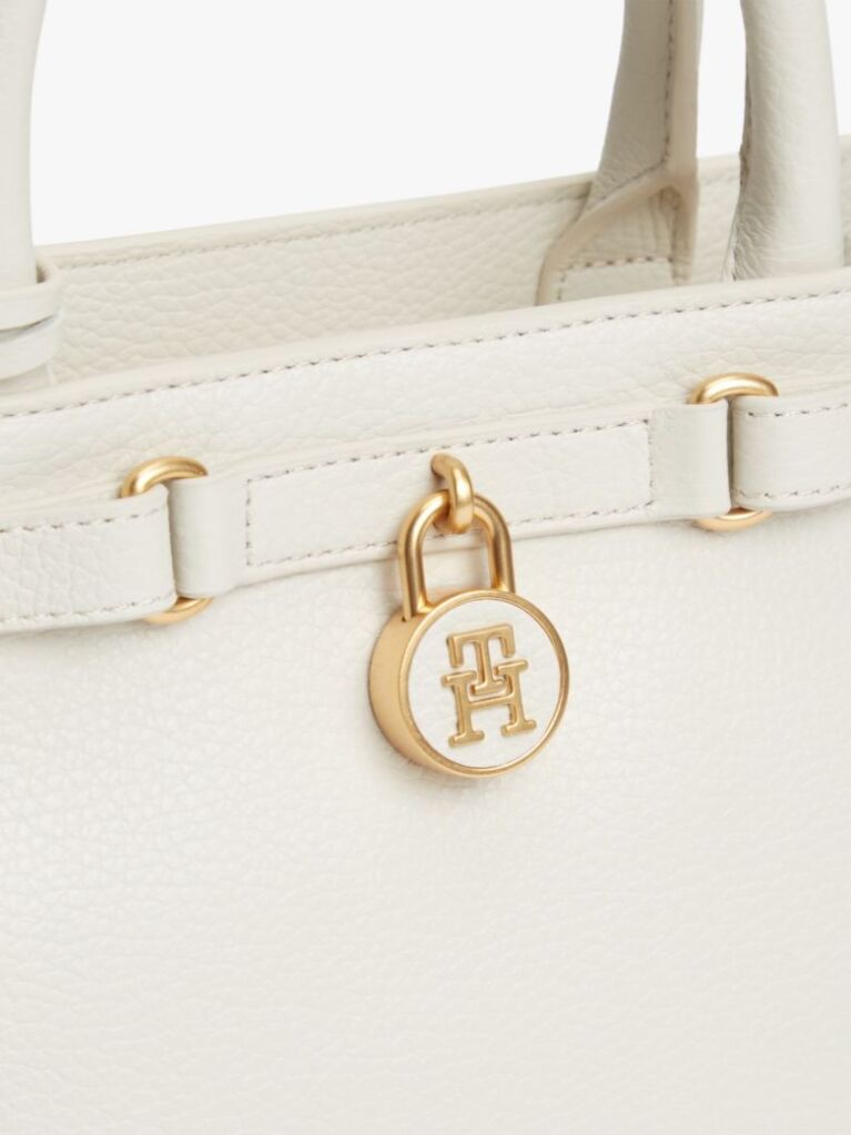 Beige The American Icon Leather Crossbody Mini Tote Bag  Women