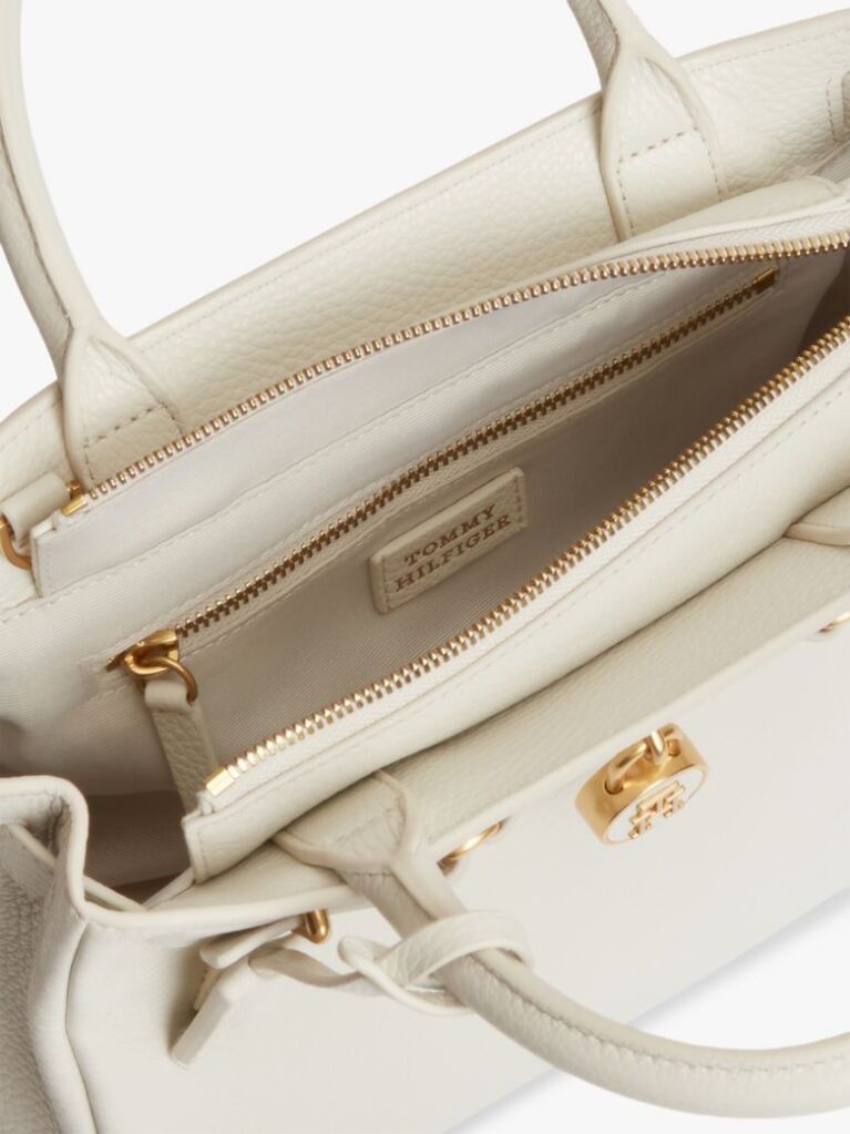 Beige The American Icon Leather Crossbody Mini Tote Bag  Women
