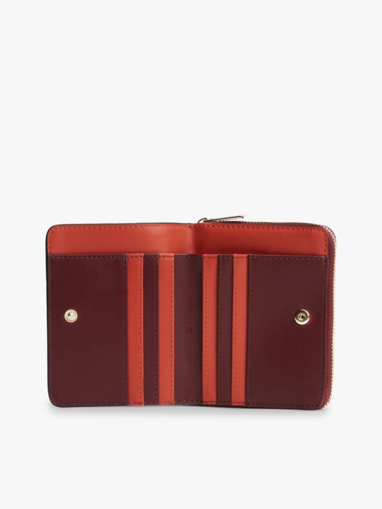 Κόκκινο Hilfiger Icon Πορτοφόλι Με Καπάκι Και Φερμουάρ  Γυναίκες