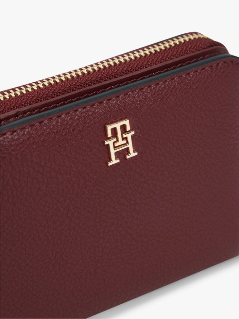 Κόκκινο Hilfiger Icon Πορτοφόλι Με Καπάκι Και Φερμουάρ  Γυναίκες