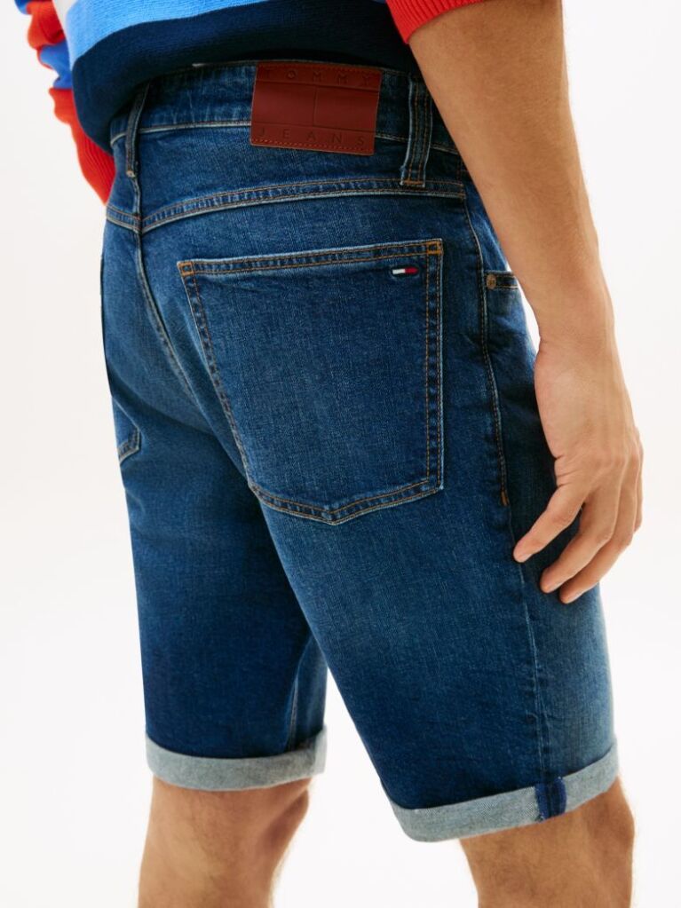 Denim Ronnie Faded Slim Denim Bermuda Shorts  Men
