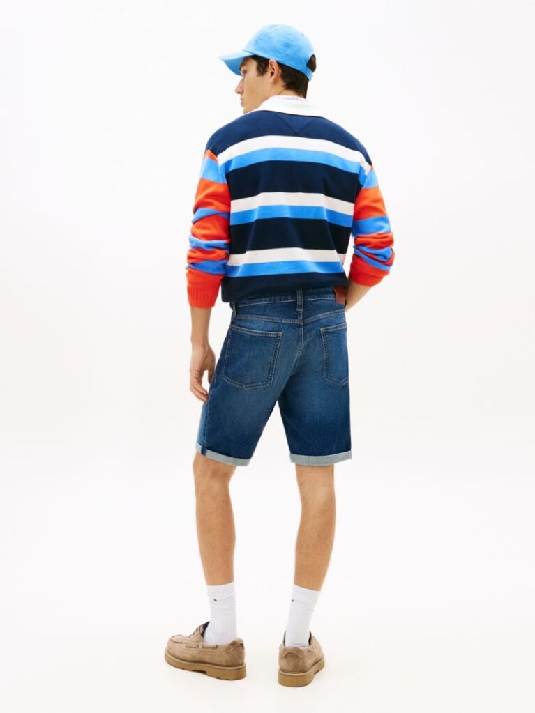 Denim Ronnie Faded Slim Denim Bermuda Shorts  Men