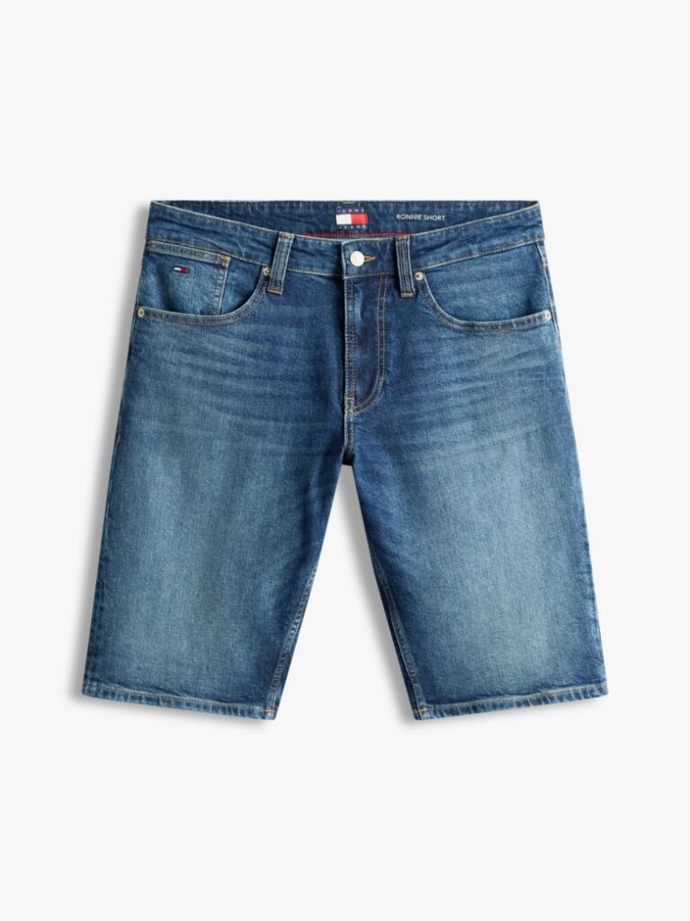 Denim Ronnie Faded Slim Denim Bermuda Shorts  Men