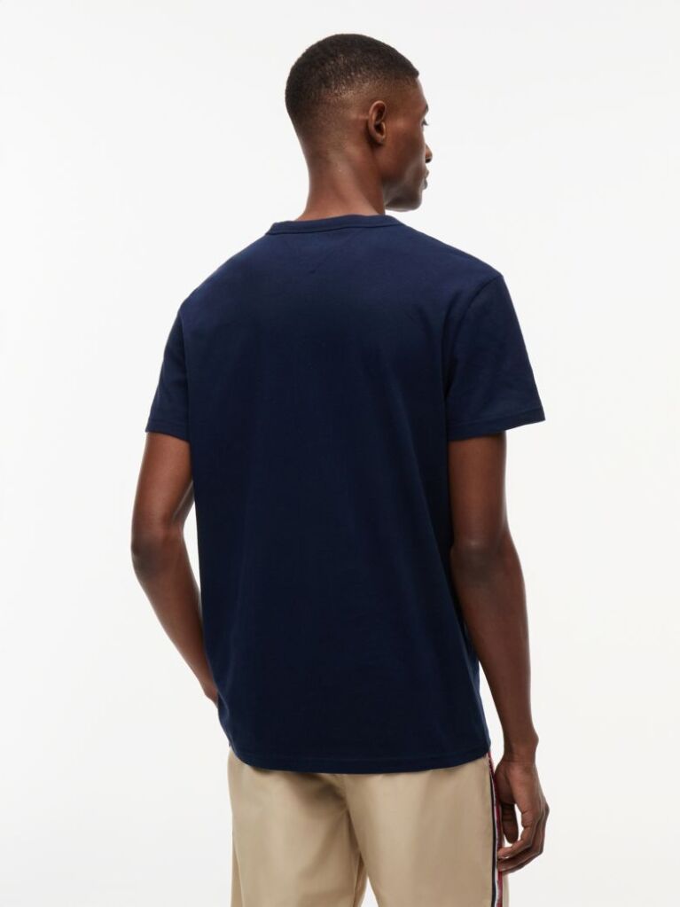 Blue Global Stripe Tape Peached Jersey T-Shirt  Men