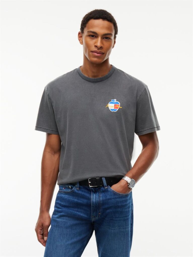 Μαύρο Άνετο T-Shirt Με Πίσω Signature Σχέδιο  Άνδρες