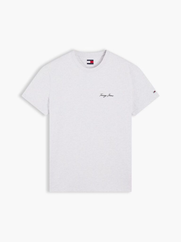 Γκρι T-Shirt Με Κεντητό Λογότυπο  Άνδρες
