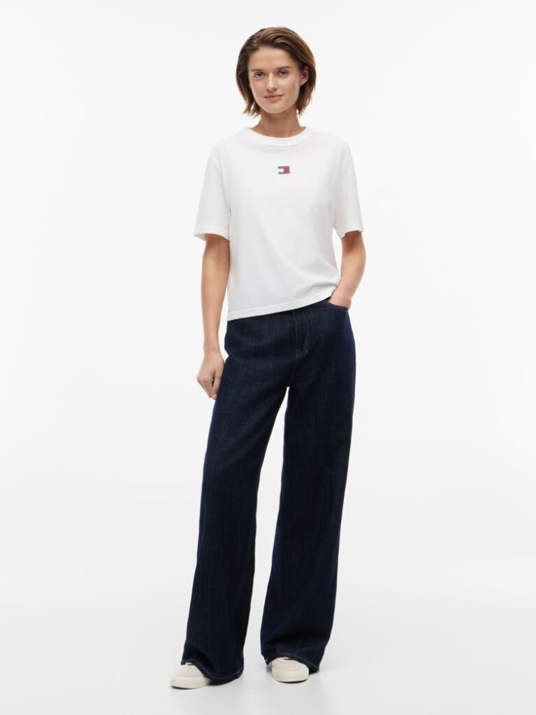 Beige Boxy Badge Tee  Women