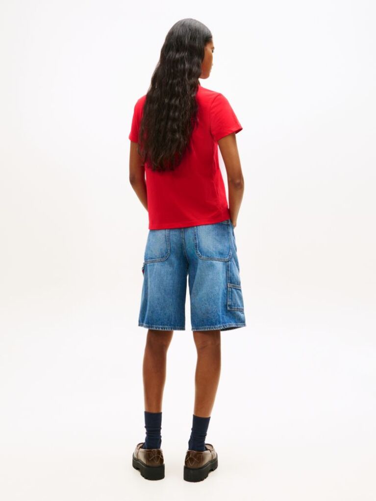 Red Logo Crew Neck T-Shirt  Women
