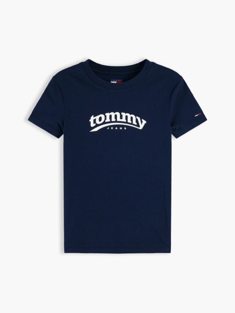 Μπλε T-Shirt Σε Στενή Γραμμή Με Λογότυπο  Γυναίκες