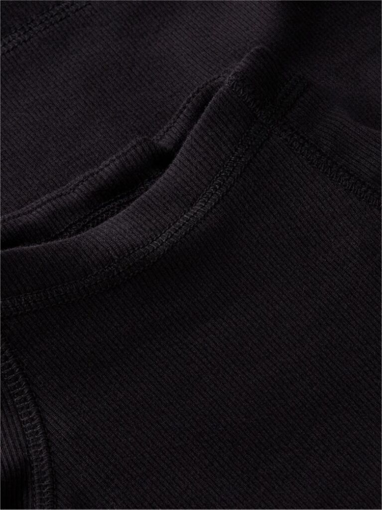 Μαύρο Μακρυμάνικο T-Shirt Με Λογότυπο Σε Στενή Γραμμή  Γυναίκες