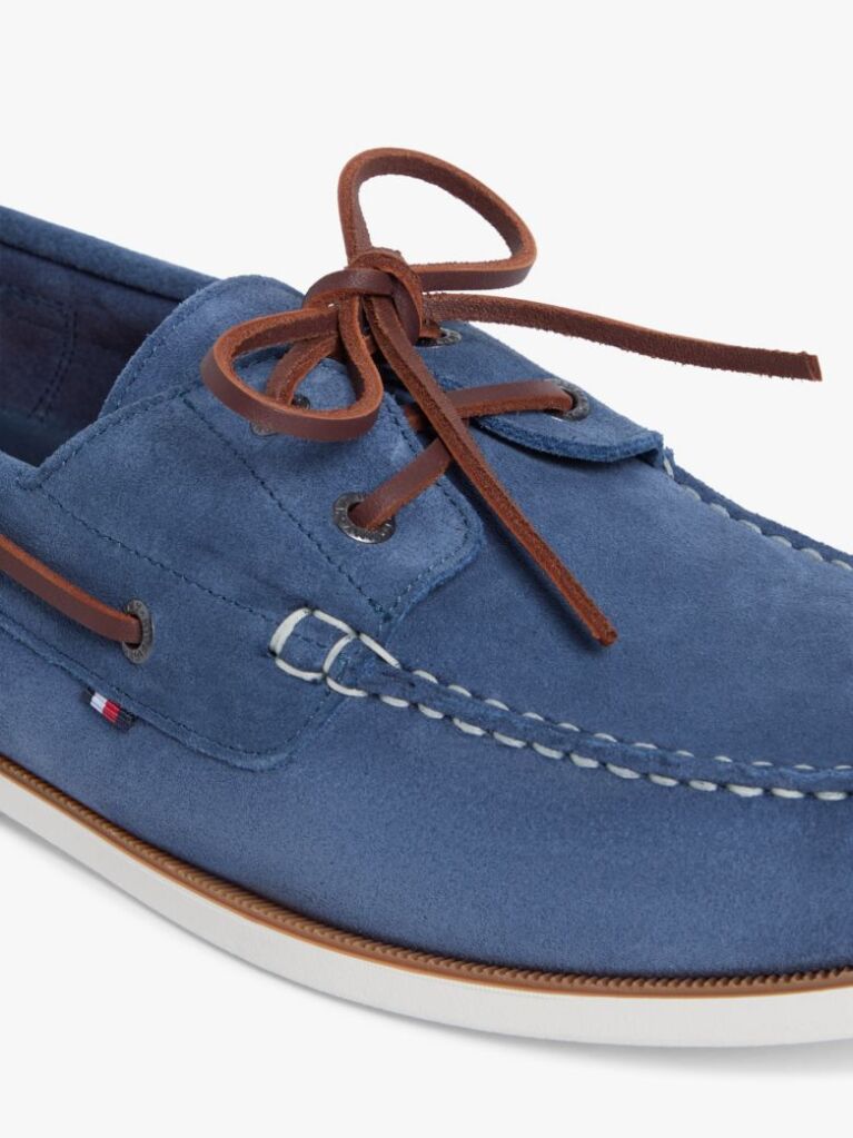 Blue Suede Boat Shoes  Men