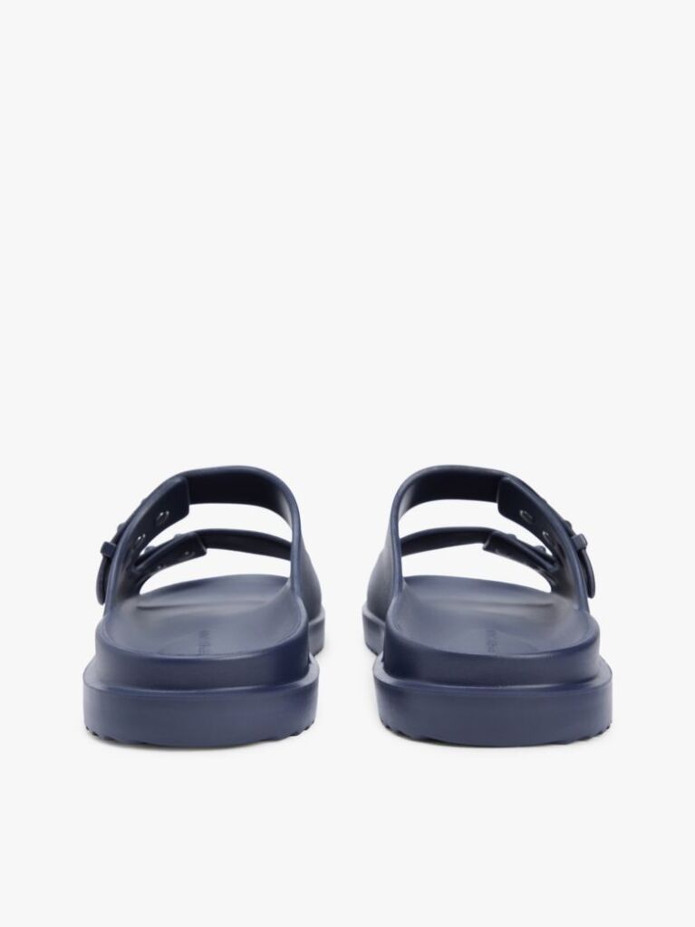 Blue Lightweight Pin Buckle Serrated Pool Slides  Men
